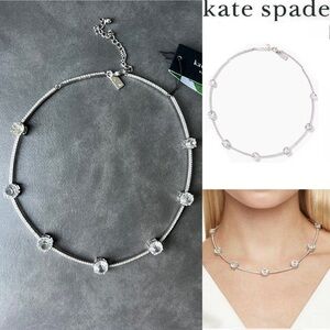 Kate Spade Clink of Ice Silver Necklace NWT 198$